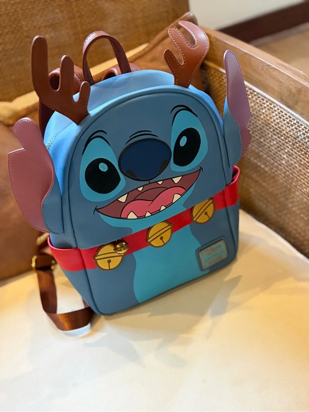 NEW-Official Disney Stitch Reindeer Christmas Mini Backpack NWOT